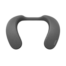索尼（SONY） SRS-NS7R 颈挂式蓝牙音箱 可穿戴式 支持电视连接 3D环绕声 球赛伴侣 游戏听歌 IPX4防水 碳灰色