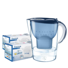 碧然德（brita） 家用净水壶 滤水壶滤芯 MAXTRA+LE 去水垢专家版滤芯 专家版滤芯12枚+海洋壶蓝色（到手1壶13芯）
