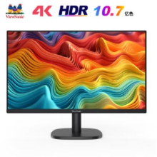 plus会员：优派 27英寸 4K超清显示器 10BIT 低蓝光VA2763-4K-HD