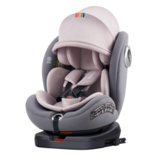 贝思贝特（besbet）儿童安全座椅0-4-12岁汽车用婴儿宝宝360度旋转 BW19-TT 豆蔻粉