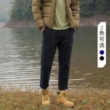 CAT 卡特彼勒 春夏23款男士户外休闲车线设计柔软工装裤水洗牛仔长裤