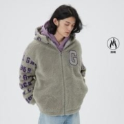 Gap 盖璞 男女装冬季LOGO仿羊羔绒宽松情侣连帽衫445792家居服