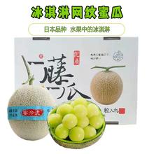 鲜程祥合 冰淇淋网纹甜瓜 蜜甜瓜 9斤（2-5个装）不用券实付