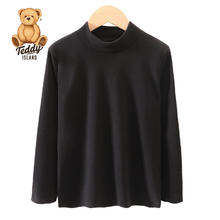 TEDDY ISLAND 泰迪爱兰 儿童打底衫 黑色 110cm