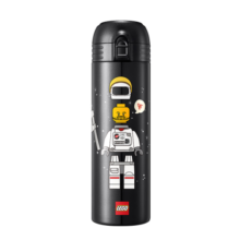 乐高（LEGO）小小太空人保温杯500ml316不锈钢大容量水杯便携儿童学生礼物黑色