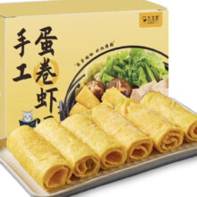 PLUS会员:九生堂 手工蛋卷虾滑180g *7件
