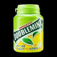 plus会员:绿箭(DOUBLEMINT)口香糖 绿茶薄荷味约40粒/瓶