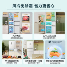 海信（Hisense）风冷无霜三门小型电冰箱 221升三开门家用租房 节能低噪不占地 中门变温室 【新上市】 以旧换新 BCD-221WYK1D