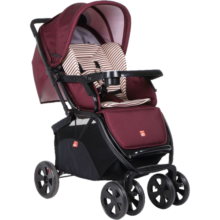好孩子（gb）婴儿车可坐可躺双向遛娃高景观易折叠宝宝婴儿推车 C400暗红