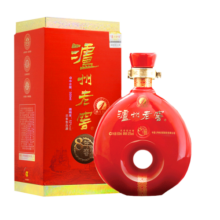 泸州老窖 八年窖头曲 酒庄红八1号 浓香型白酒 52度500ml 单瓶装