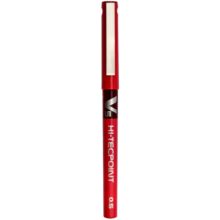百乐（PILOT）BX-V5 直液式走珠笔小V5中性笔 0.5mm针管水笔签字笔 彩色学生考试笔 红色6支装