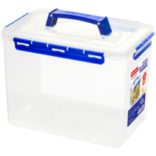 Jeko&Jeko大号透明收纳箱装米杂粮水果保鲜盒子塑料密封盒冰箱食品收纳盒 手提密封12L