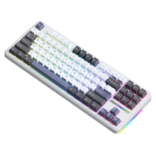 再降价、PLUS会员：AULA 狼蛛 F87 Pro 87键 三模机械键盘 星际迷航 灰木轴V4 RGB