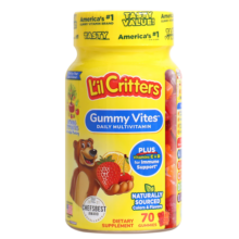 丽贵小熊糖lilcritters美国进口宝宝儿童复合维生素叶黄素营养软糖70粒