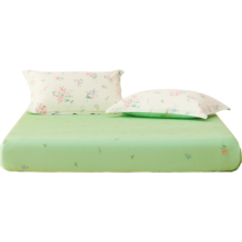 百丽丝水星家纺出品纯棉床笠罩床罩保护套床垫保护套床笠单件1.5x2米