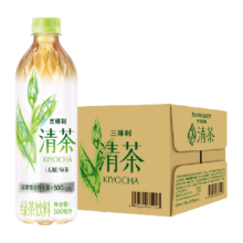 再降价、88VIP、需福袋：SUNTORY 三得利 无糖绿茶清茶饮料 整箱装 500ml*15瓶