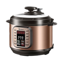 美的（Midea）电压力锅高压锅5L家用智能大容量电饭煲多功能压力锅可预约煲汤煮粥炖煮 【黄晶内胆大容量】 5L