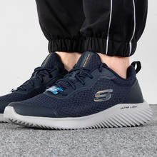 SKECHERS 斯凯奇 男子舒适运动鞋鞋针织网面休闲跑步鞋232005-NVY