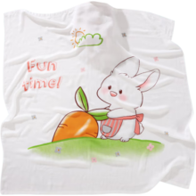 Kissbaby Miracle婴儿盖毯夏季薄款毛毯竹纤维新生宝宝儿童夏凉空调被子 小狮子+萝卜兔