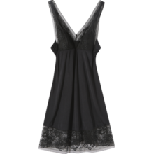 金三塔睡衣女真丝蕾丝拼接性感带罩杯睡裙1YZFBA302 黑色7100 L