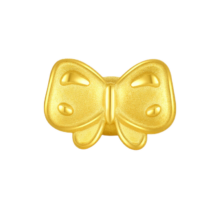 PLUS会员：CHOW TAI SENG 周大生 蝴蝶结转运珠 约0.4g