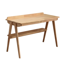 家逸实木书桌现代简约电脑桌家用学生写字台卧室书房办公学习桌子