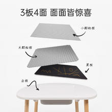 Hape 多功能蘑菇桌椅套拼装积木可升降儿童宝宝男孩女孩木质学习桌