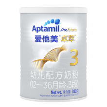 爱他美（Aptamil）白金版卓萃幼儿配方奶粉3段900克 欧洲原罐进口中文版 380g小罐135元