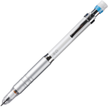斑马牌 (ZEBRA)0.5mm自动铅笔 不易断芯低重心金属学生活动铅笔绘画笔（含隐式橡皮）MA86 白色杆