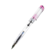 百乐（PILOT）珮尔娜PRERA透明钢笔/练字钢笔生日礼物 含上墨器FPRN350R-TPF F尖粉