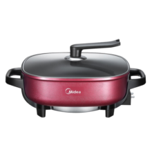 美的（Midea） 电火锅专用锅多用途锅电煮锅电热锅电炒锅小电锅 6L大容量可煎烤LHN30D