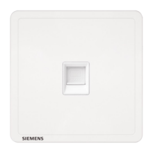 西门子(SIEMENS)开关插座 六类电脑网络插座面板 致典雅白色