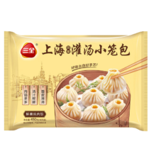 PLUS会员：三全 薄皮包子 灌汤小笼包450g18只*8件