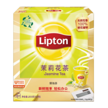 立顿（Lipton）茶叶2023年茉莉花茶安徽黄山下午茶非独立袋泡双囊茶包2g*100包