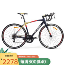 美利達（MERIDA） 幻影2  16速  公路自行车 美申蓝/特面红/美镇金 700*52