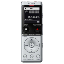 索尼（SONY） ICD-UX570F智能降噪录音笔 商务学习专业线性录音棒 便携FM调频广播大容量 银色 4GB 降噪升级款