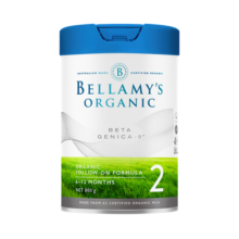 贝拉米（Bellamy）A2白金版有机较大婴儿配方奶粉2段(6-12月)800g/罐 澳洲原装进口