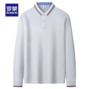 ROMON 罗蒙 长袖翻领Polo衫 3T497602白色