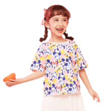 迪士尼（Disney）女童套装儿童套装两件套夏季新款童装宝宝衣服米妮黛丝时尚洋气 蛋糕紫-女 120cm