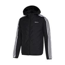 adidas NEO 春季百搭男子梭织连帽羽绒服保暖舒适宽松外套男装防风