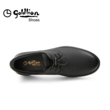 金利来（goldlion）男鞋正装舒适柔软耐磨休闲皮鞋50873076101A黑色41码