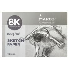 马可（MARCO）素描纸 专业8K速写彩铅画卡纸 美术生初学者学生专用素描铅笔绘画纸拉菲尼Raffine系列 700707E