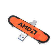 京东百亿补贴、PLUS会员：Lenovo 联想 U盘高速固态U盘Type-C USB3.2 AMD限定滑板鞋款128G