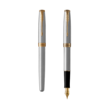 派克（PARKER）钢笔 签字笔 男女生日礼物 卓尔系列钢杆金夹墨水笔