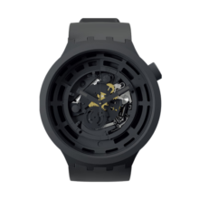 斯沃琪（Swatch）瑞士手表 陶瓷腕表 BIG BOLD炫酷黑 开学礼物潮流石英表SB03B100