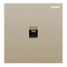 legrand 罗格朗 开关插座面板 仕典米兰金无边框大面板一位电脑/网络插座（超五类）