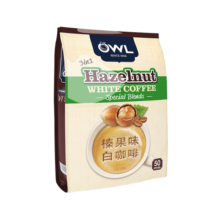 猫头鹰（OWL）三合一拉白咖啡粉量贩精装1kg(20g*50条）榛果味饮品马来西亚进口