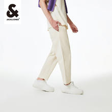 杰克琼斯 杰克·琼斯（JACK&JONES）春季衣服男装男士成熟稳重浅色小脚裤子