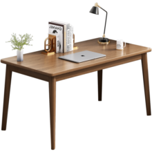 米昊（MIHAO）书桌电脑桌实木腿书桌简约家用卧室学生写字台办公桌椅组合小桌子 原野橡木色100*55*75