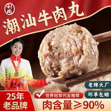 利园 潮汕手打 牛肉丸+牛筋丸 1kg 火锅丸料烧烤麻辣烫